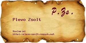 Plevo Zsolt névjegykártya